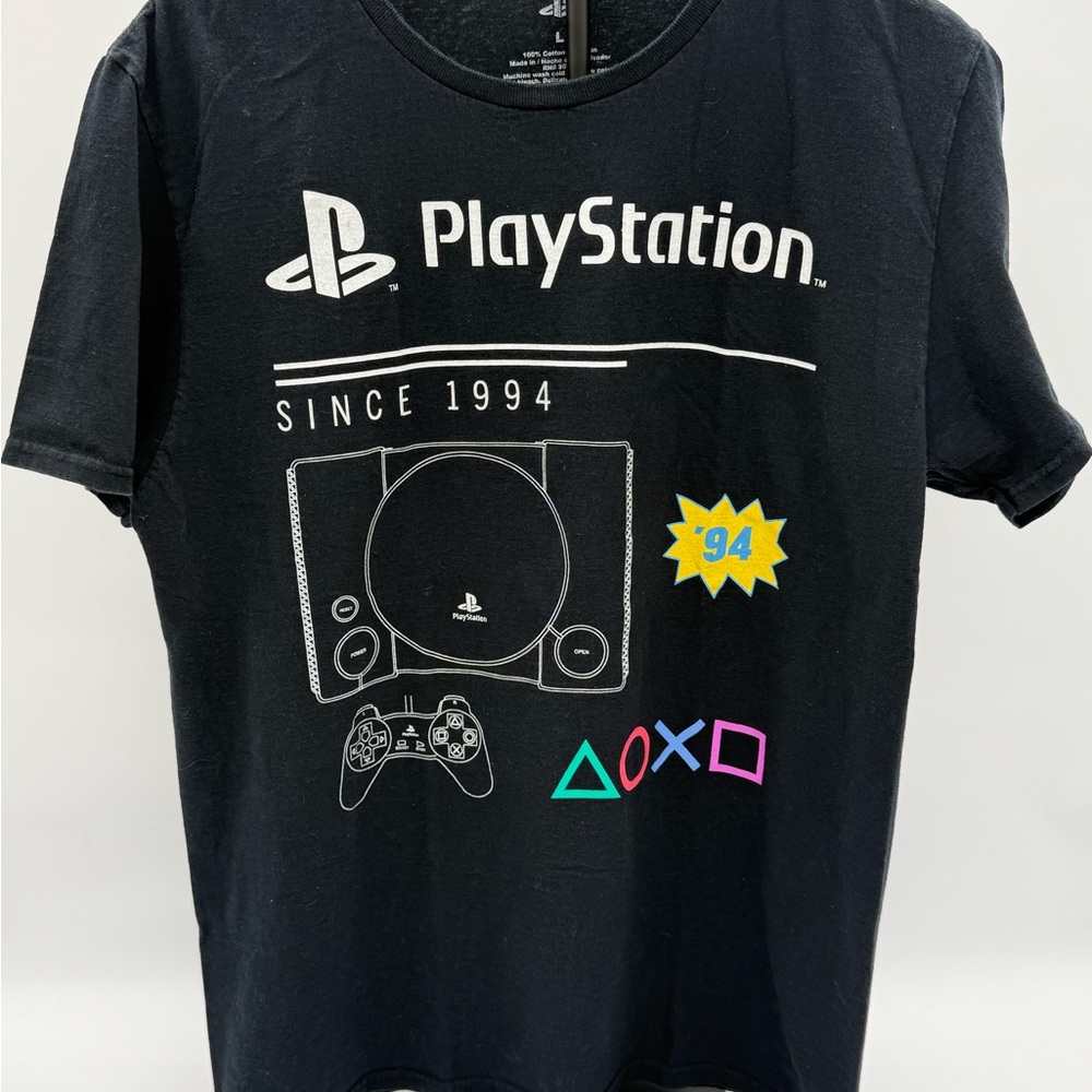 PlayStation PS1 Since 1994 Graphic T Shirt Black Size Large Sony